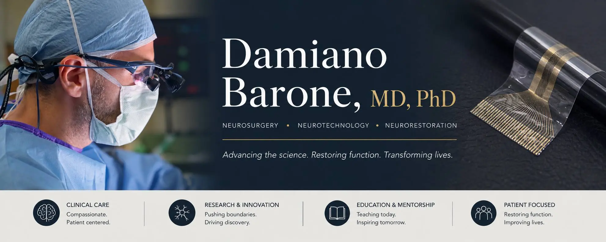Damiano G. Barone — Neurosurgery, Neurotechnology, Neurorestoration